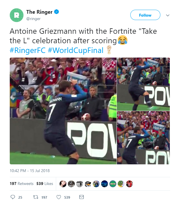 Ghi bàn trong trận chung kết World Cup, Griezzman lại tiếp tục ăn mừng theo kiểu Fortnite - Ảnh 2.