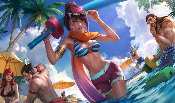 LMHT: Riot nhá hàng trang phục Tiệc Bể Bơi 2018 dành cho Gangplank, Caitlyn và Zoe - Ảnh 5.