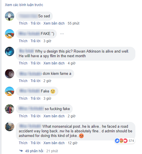 Mr. Bean lại bị khai tử trên mạng xã hội facebook khiến fan phẫn nộ - Ảnh 2.