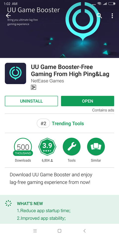 Tải ngay UU Game Booster - ứng dụng giúp giảm giật, lag khi chơi game mobile - Ảnh 1.