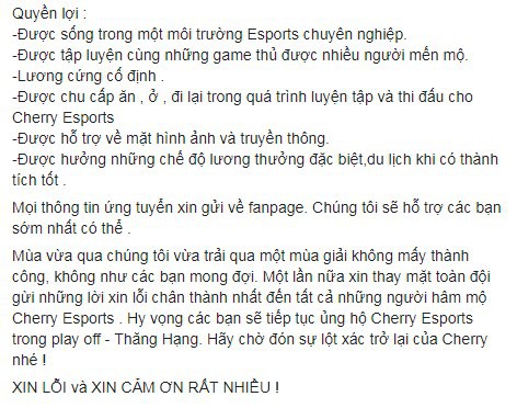 Cherry Esports gấp rút tuyển quân chuẩn bị cho cuộc chiến sinh tử trụ hạng VCS - Ảnh 3.