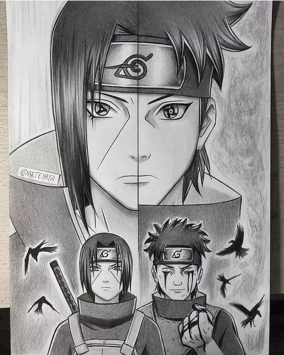 Điểm qua những cặp đôi kinh điển không thể không biết của series Naruto qua loạt tranh chì tuyệt đẹp - Ảnh 7.