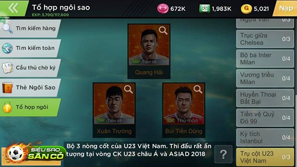 Bộ 3 cầu thủ Việt Nam bất ngờ xuất hiện trong Siêu Sao Sân Cỏ với loạt chỉ số trong mơ, sánh ngang với các huyền thoại - Ảnh 1.