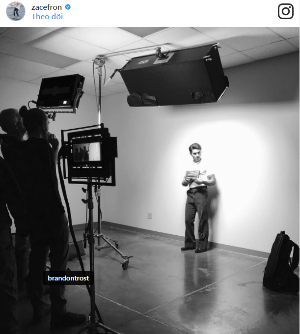 Hình ảnh Zac Efron chia sẻ trên Instagram của mình