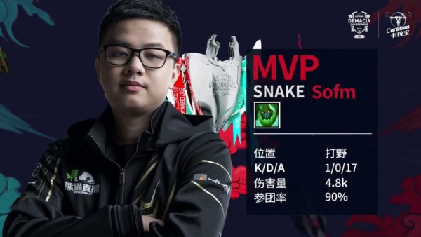 Tỏa sáng rực rỡ với Zac, SofM đưa Snake đến trận chung kết Demacia Cup 2017, đối đầu với Edward Gaming