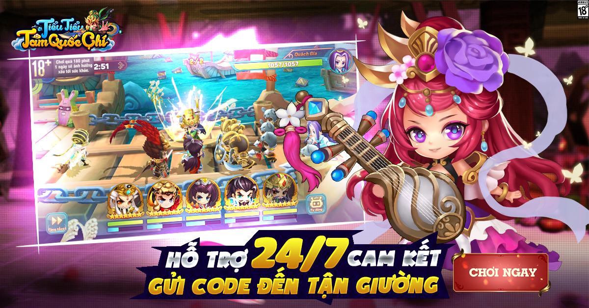Game quẩy Tết: Tiểu Tiểu Tam Quốc Chí chính thức ra mắt, tặng 2.000 Giftcode đua top - Ảnh 1. Game quẩy Tết: Tiểu Tiểu Tam Quốc Chí chính thức ra mắt, tặng 2.000 Giftcode đua top - Ảnh 1.