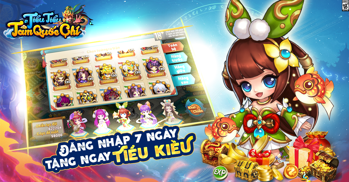 Game quẩy Tết: Tiểu Tiểu Tam Quốc Chí chính thức ra mắt, tặng 2.000 Giftcode đua top - Ảnh 2. Game quẩy Tết: Tiểu Tiểu Tam Quốc Chí chính thức ra mắt, tặng 2.000 Giftcode đua top - Ảnh 2.