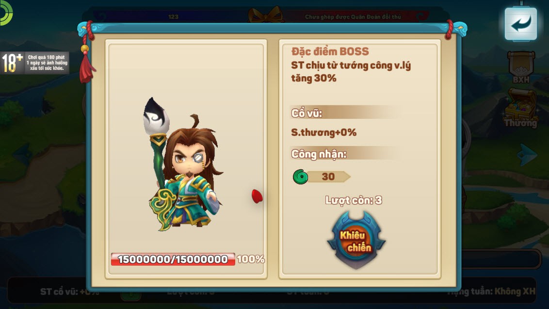Team nông dân “gật gù” khen Boss của Tiểu Tiểu Tam Quốc Chí: Tùy chọn độ khó, mỗi ngày 1 loại, server càng lâu Boss càng trâu - Ảnh 2. Team nông dân “gật gù” khen Boss của Tiểu Tiểu Tam Quốc Chí: Tùy chọn độ khó, mỗi ngày 1 loại, server càng lâu Boss càng trâu - Ảnh 2.