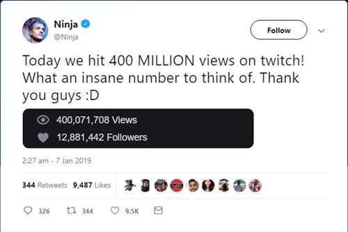 Ninja lập kỷ lục mới 400 triệu lượt xem stream, một con số khủng khiếp - Ảnh 1.