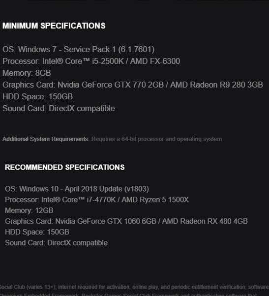 Hoảng hồn trước cấu hình của Red Dead Redemption 2 bản PC: Dung lượng 150GB - Ảnh 1. Hoảng hồn trước cấu hình của Red Dead Redemption 2 bản PC: Dung lượng 150GB - Ảnh 1.