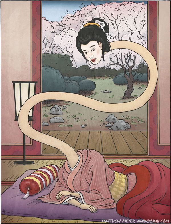 Tìm hiểu về Rokuro Kubi: Những con yêu quái cổ dài hơn cả hươu cao cổ - Ảnh 1.