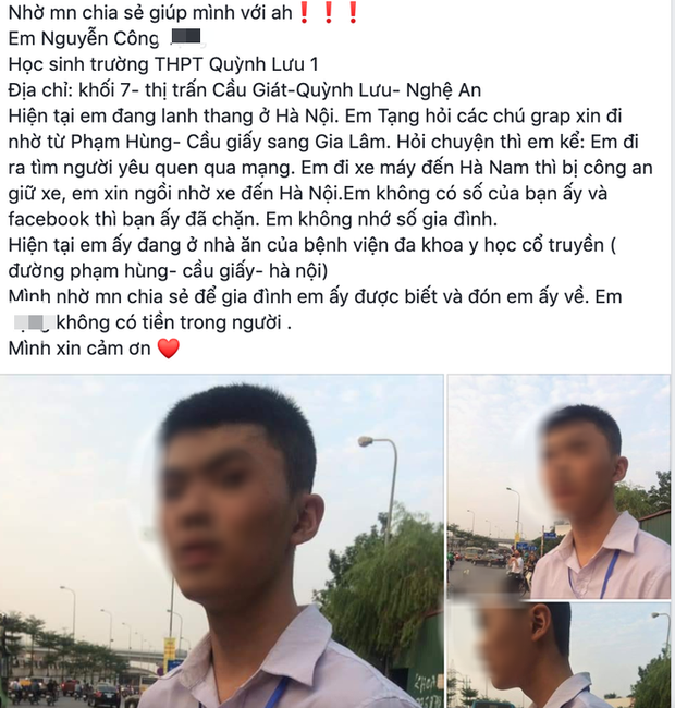 Nam sinh Nghệ An đi xe máy 200km ra Hà Nội tìm bạn gái quen qua mạng nhưng bị lạc đường không thể trở về - Ảnh 1.