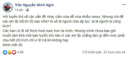 LMHT - Liên tục bị chỉ trích, thậm chí bị chửi rủa thô tục, MC Minh Nghi cũng phải thốt lên Mình mệt rồi! - Ảnh 4.
