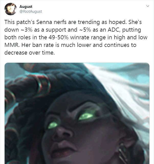 Nerf thành công Senna, Riot thở phào nhẹ nhõm khi cô ta không trở thành Akali thứ hai - Ảnh 3. Nerf thành công Senna, Riot thở phào nhẹ nhõm khi cô ta không trở thành Akali thứ hai - Ảnh 3.