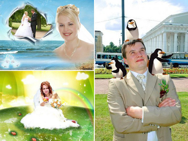 Cười sái quai hàm với loạt ảnh cưới photoshop của người Nga, càng xem chỉ càng thấy thương khổ chủ - Ảnh 13.
