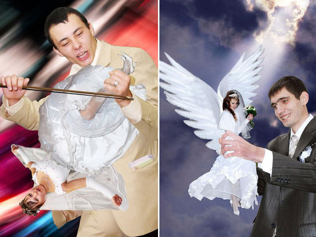 Cười sái quai hàm với loạt ảnh cưới photoshop của người Nga, càng xem chỉ càng thấy thương khổ chủ - Ảnh 9.