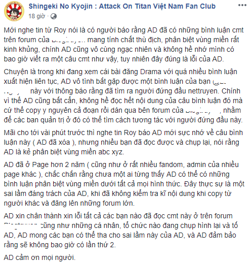 Toàn cảnh câu chuyện kêu gọi tẩy chay web re-up truyện của Fanpage Attack on Titan Việt Nam - Ảnh 5.