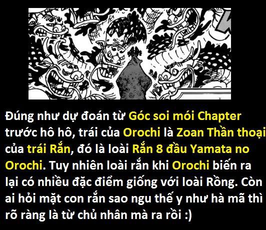 Góc soi mói One Piece 933: Mỗi đầu rắn của Orochi có một đặc điểm riêng, xuất xứ Komurasaki liên quan tới gia rộc Kozuki? - Ảnh 2.