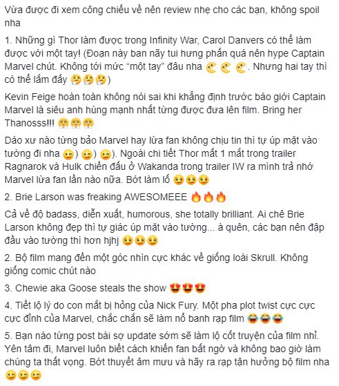 Cư dân mạng trầm trồ sau khi xem Captain Marvel thể hiện sức mạnh tại suất chiếu sớm - Ảnh 3.