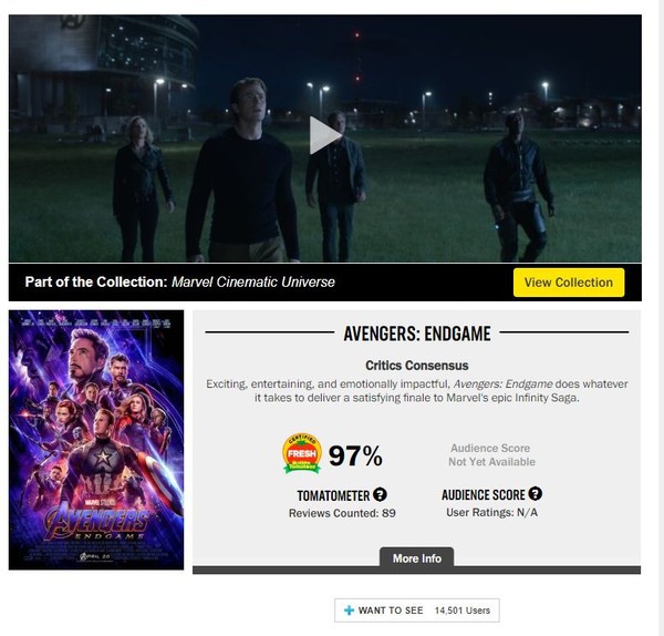 Avengers: Endgame- Bom tấn Marvel được 98% số điểm từ Rotten Tomatoes, thấp hơn Upin & Ipin chút xíu - Ảnh 3.