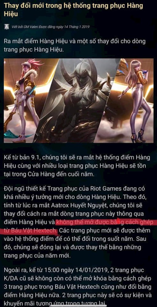 LMHT: Game thủ tố Garena điều chỉnh tỷ lệ và ăn chặn trang phục Hàng Hiệu - Ảnh 3. LMHT: Game thủ tố Garena điều chỉnh tỷ lệ và ăn chặn trang phục Hàng Hiệu - Ảnh 3.