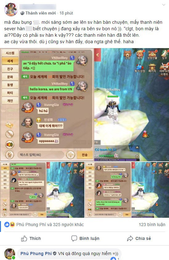 Cộng đồng Thục Sơn Kỳ Hiệp Mobile “tố” game thủ Hàn phân biệt sắc tộc, đua Top thua nên chửi đổng và miệt thị người Việt - Ảnh 1.