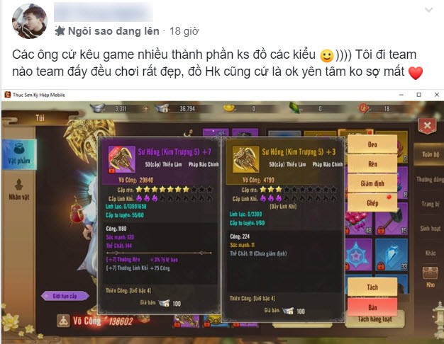 Là game thủ già đời, tôi vẫn phải dành cho team dân cày của Thục Sơn Kỳ Hiệp Mobile một chữ: NỂ - Ảnh 5.