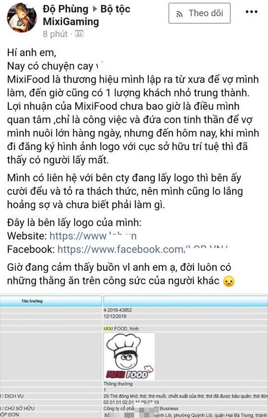 Thương hiệu MixiFood của Độ Phùng bất ngờ bị nẫng mất, tộc trưởng vẫn chưa biết phải làm gì - Ảnh 1.