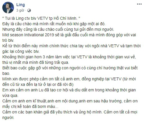 LMHT: Ling Cao Thủ chia tay VETV, chính thức thay thế Ngài Ren trở thành HLV trưởng Dashing Buffalo - Ảnh 1.