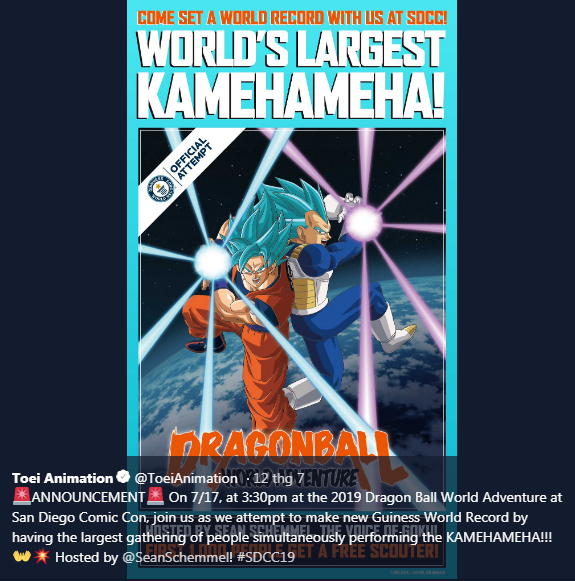 Dragon Ball cố gắng ghi danh vào kỷ lục Guinness bằng chiêu Kamehameha tại San Diego Comic-Con - Ảnh 2.