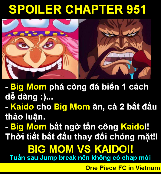 Spoiler One Piece chapter 951: Biến cực căng, Kaido với Big Mom vừa chạm mặt đã lao vào ẩu đả - Ảnh 2.