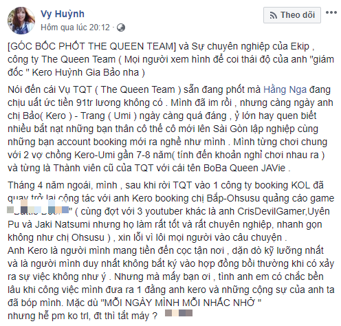 Team LMHT nữ đình đám một thời của Misthy bất ngờ bị thành viên cũ tố cáo ăn chặn lương, làm ăn gian dối - Ảnh 5.