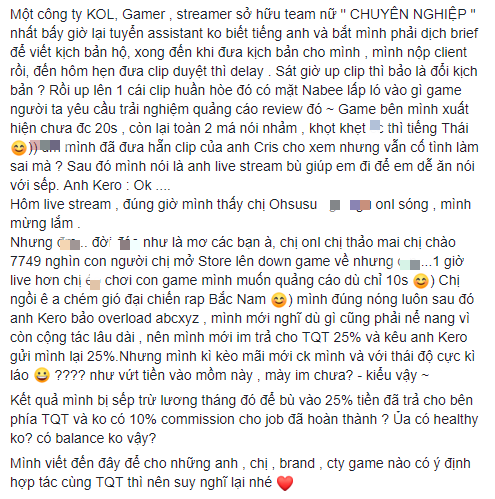 Team LMHT nữ đình đám một thời của Misthy bất ngờ bị thành viên cũ tố cáo ăn chặn lương, làm ăn gian dối - Ảnh 6.