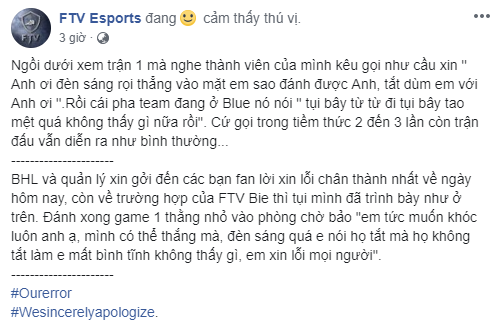 LMHT: Thua đau GAM Esports, tuyển thủ FTV lại dính phốt vạ miệng ám chỉ Ban tổ chức VCS thiên vị - Ảnh 4.