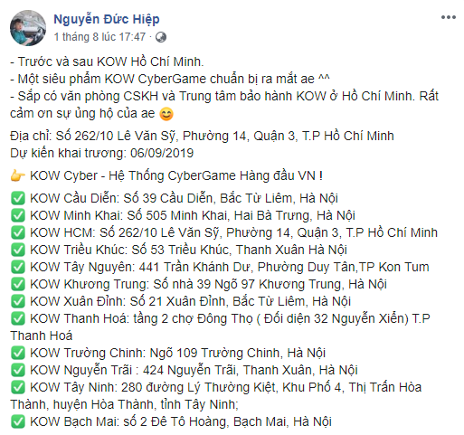 Giữ lời hứa với QTV, KingOfWar chính thức bỏ nhà ra đi, Nam tiến xây KOW Thành phố Hồ Chí Minh - Ảnh 2.