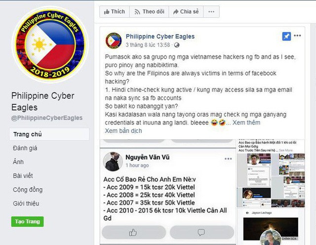 Hacker Phillippines tấn công web Việt Nam, trả đũa việc bị mất Facebook - Ảnh 2.