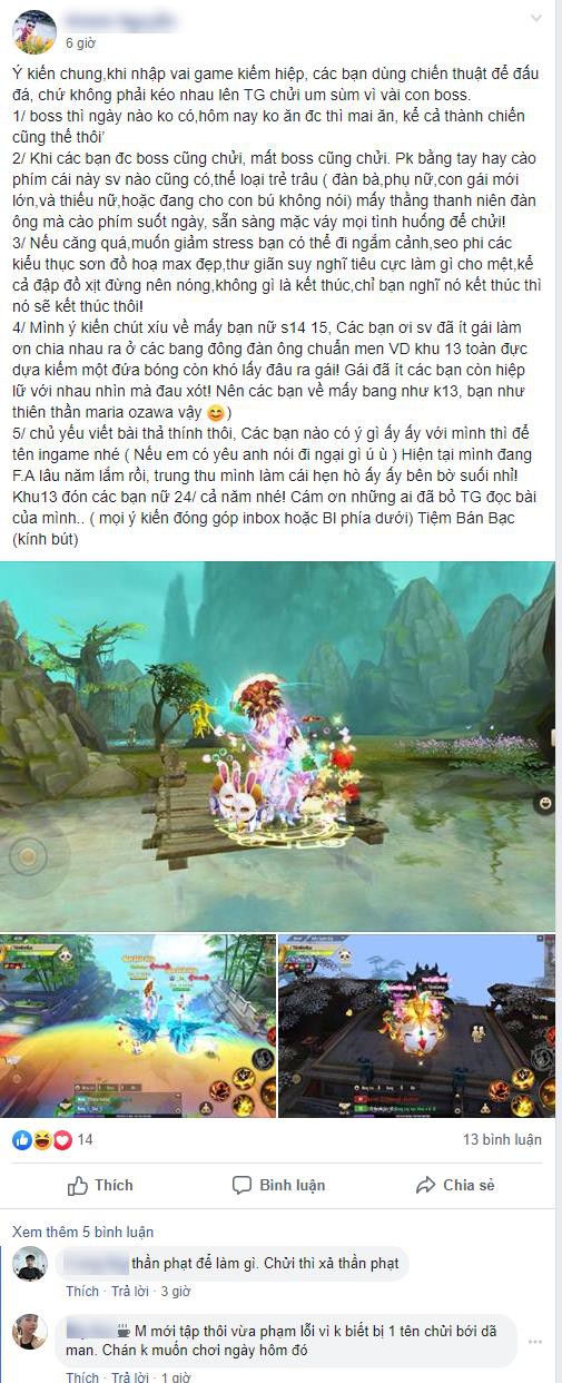 “Đàn ông cào phím chửi nhau trong game vì vài con Boss thì chỉ là loại mặc váy!” - Ảnh 2. “Đàn ông cào phím chửi nhau trong game vì vài con Boss thì chỉ là loại mặc váy!” - Ảnh 2.