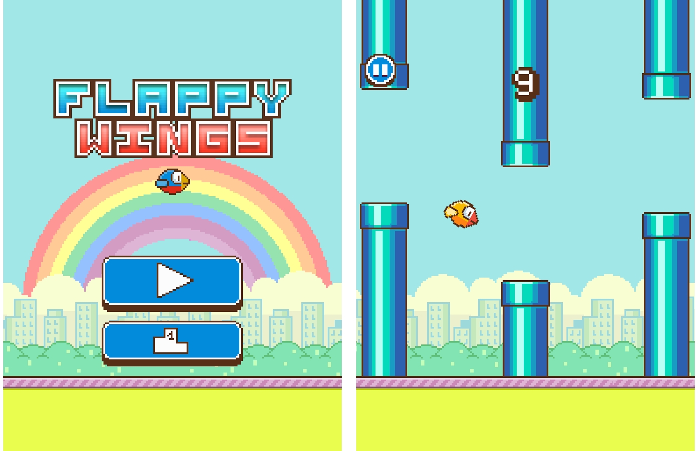 Flappy Wings game hot thay thế Flappy Bird GameK