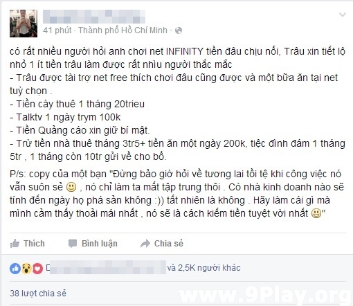 Trâu Best Udyr kể chuyện gửi về cho bố mẹ mình 10 triệu 1 tháng.