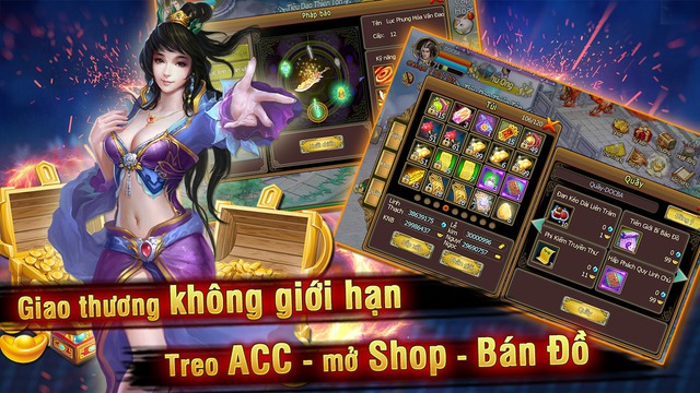 Tự do mở shop buôn bán giao dịch như Võ Lâm khi xưa