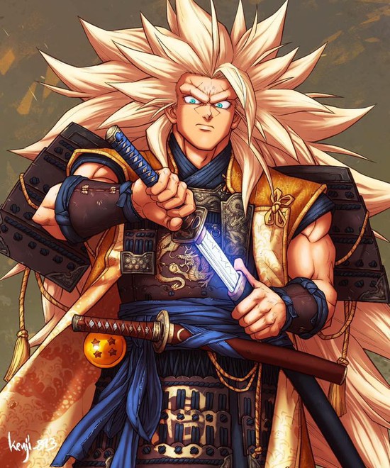 Dragon Ball: Goku và đồng bọn ngầu như trái bầu khi xuất hiện trong trang phục Samurai Nhật Bản - Ảnh 1.