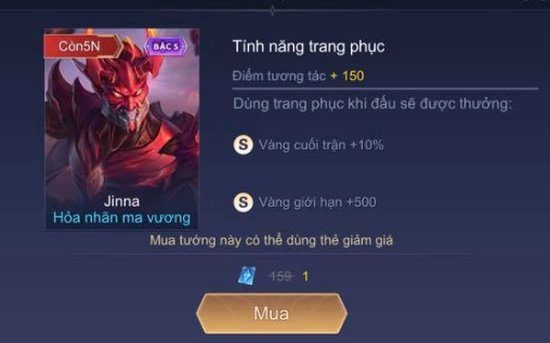Liên Quân Mobile: Game thủ mua Jinna Ma Vương với giá 1 QH, Garena đòi 20 nghìn cũng khó - Ảnh 4.