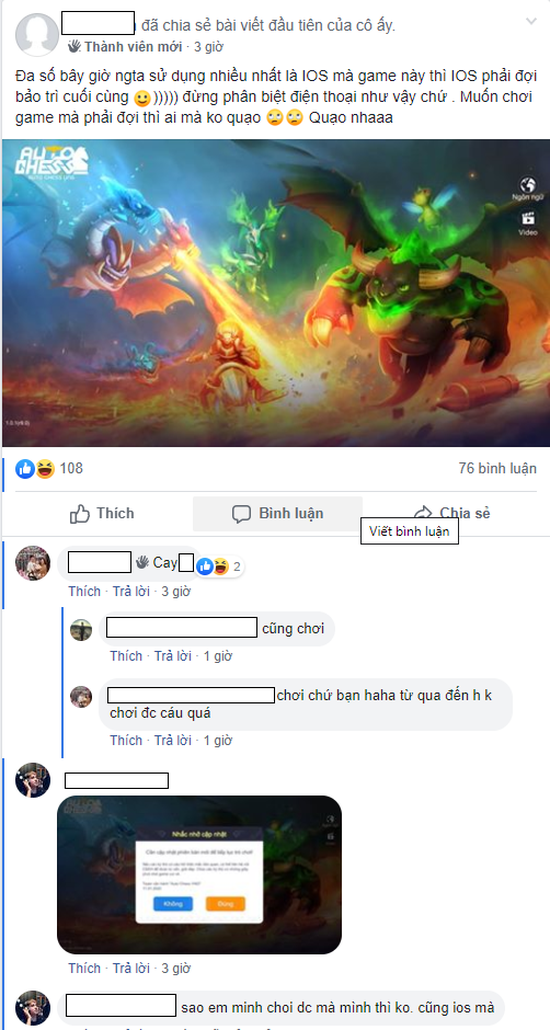 Update gần hai ngày chưa xong, game thủ Auto Chess VNG kêu gào thảm thiết vì phiên bản cập nhật được xem là thảm họa - Ảnh 1.