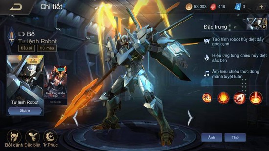Liên Quân Mobile: Garena bán Lữ Bố Robot đắt gấp nhiều lần server Tencent khiến game thủ tâm tư - Ảnh 1.