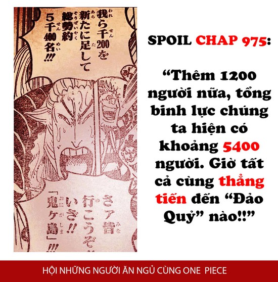 One Piece Chapter 975: Denjiro mang 1.200 Samurai tinh nhuệ hội quân, Luffy cùng 5.400 anh em tiến đánh Kaido - Ảnh 2.