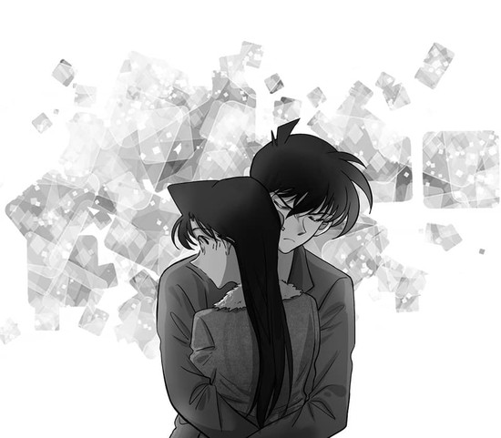 Thám tử lừng danh Conan: Ngắm loạt ảnh đen trắng mùi mẫn giữa Ran và Shinichi  - Ảnh 2.