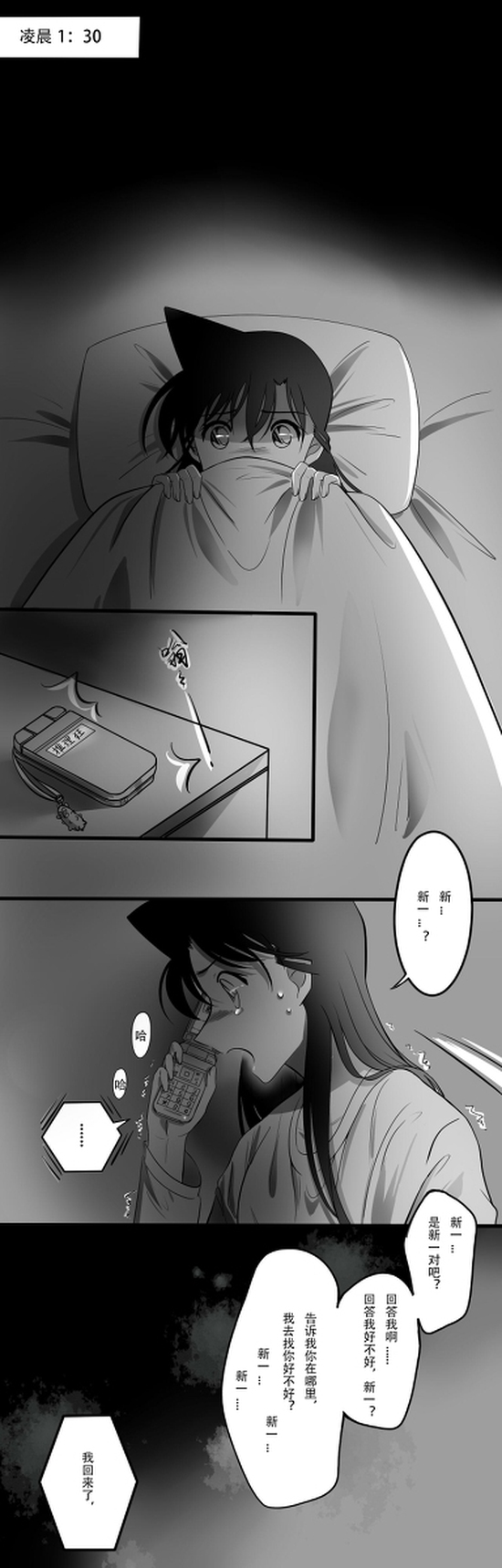 Thám tử lừng danh Conan: Ngắm loạt ảnh đen trắng mùi mẫn giữa Ran và Shinichi  - Ảnh 10.