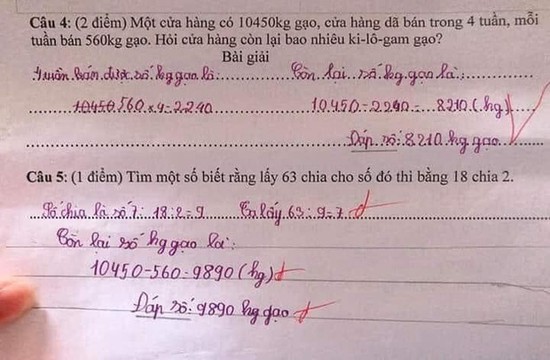 Bài toán gây lú vì trò làm đúng nhưng cô chữa thành sai, cộng đồng mạng tranh cãi dữ dội - Ảnh 1.