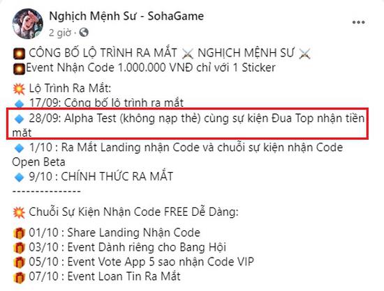 Siêu phẩm đồ họa Nghịch Mệnh Sư chốt ngày ra mắt 9/10, Alpha Test đua Top tặng tiền mặt nhưng… “không mở nạp” - Ảnh 2.