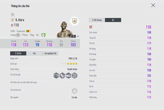 Báo đen Eto’o tái xuất FIFA Online 4 trong mùa thẻ huyền thoại, game thủ ráo riết tìm thủ môn xuất sắc để chuẩn bị vá lưới - Ảnh 3.